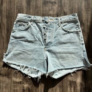 Agolde Light Wash Jean Shorts